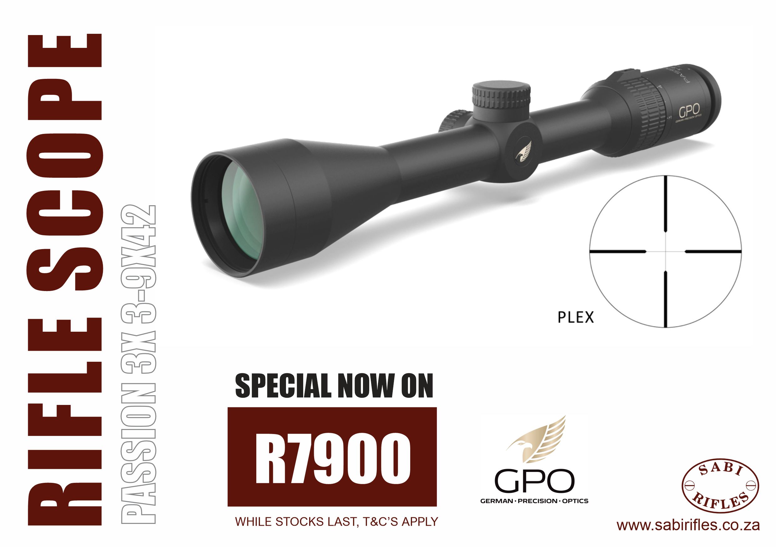 Experience precision like never before with the GPO Scope 3X 3-9X42.   Unleash the power of magnification and clarity on your hunting adventures. Get closer to your target with confidence and accuracy. Elevate your game with GPO!