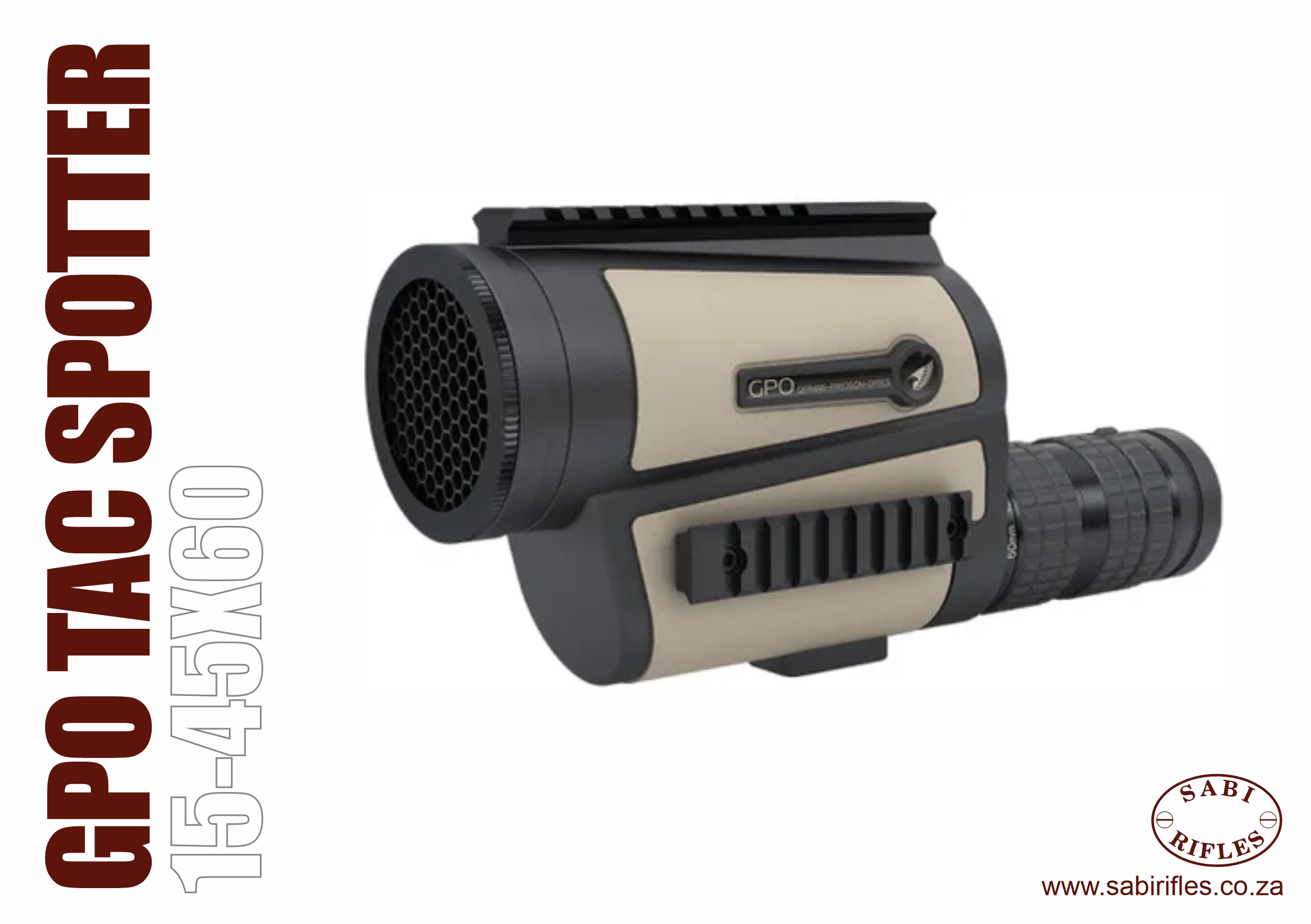 Experience precision like never before with the GPO TAC Spotter 15-45x60.   Experience precision with the GPO TAC Spotter 15-45x60. HD optics, rugged build, and versatile magnification for unmatched performance. Elevate your spotting game!